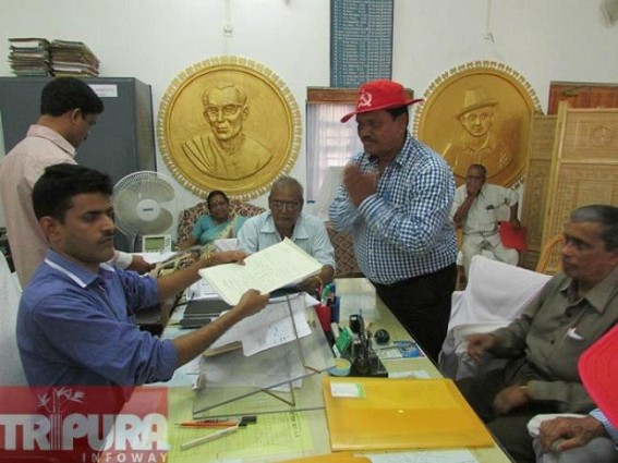 CPI-M candidates file nominations : Municipal elections